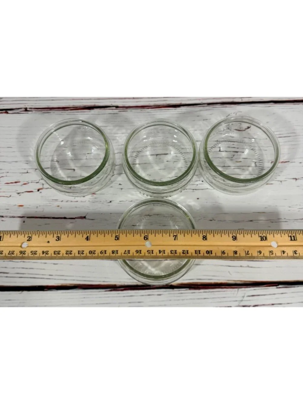 Clear Glass Dessert Ramekins Round Bowls 3.25” Set of 4 Condiments Or Prep Gü
